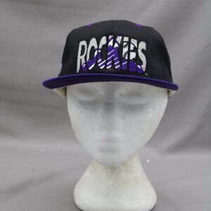 Colorado Rockies Hat (VTG) - Logo Blend Script Front - Adult Sanpback